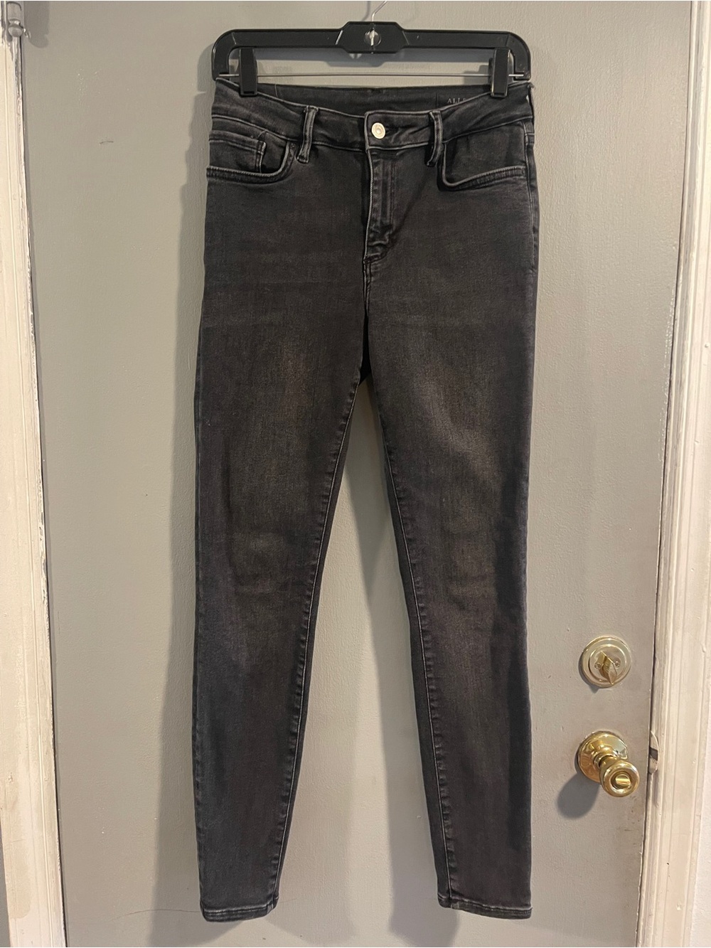 AllSaints Miller SizeMe Denim Jeans Faded Black Size M